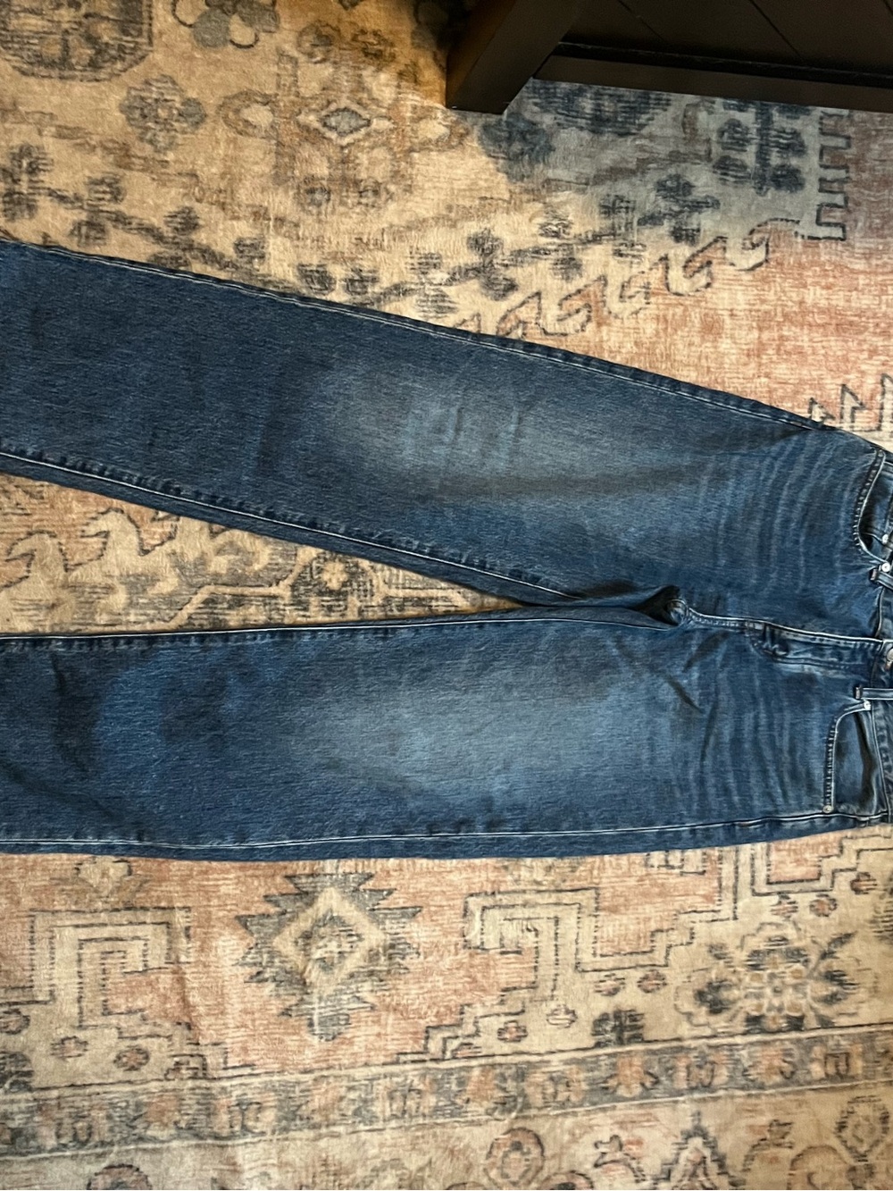 Madewell Slim Straight Jeans in Dark Blue